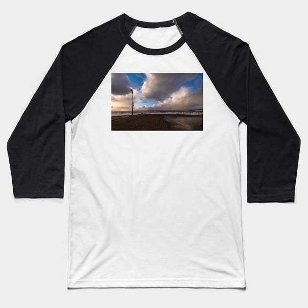 Clouds at Sheringham Town Baseball T-Shirt by Robert john